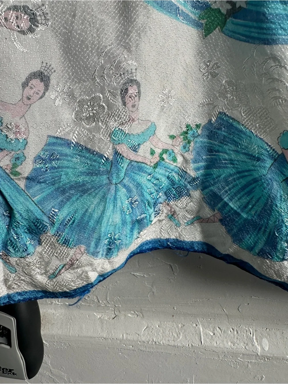 Vintage Blue Ballerina Ballet Scarf Balletcore Coquette Cottagecore Whimsical